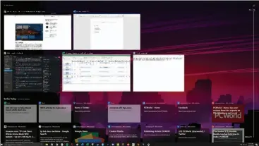  ??  ?? Windows 10’s Timeline shows you what you’ve worked on recently, letting you hop back in where you left off with a single click.