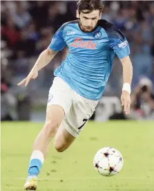  ?? MOSCA ?? Khvicha Kvaratskhe­lia, 17 presenze e 8 gol con il Napoli