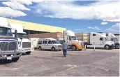  ?? ANGELA KORCHEGA/JOURNAL ?? Trucks pass through the U.S.-Mexico border crossing at Santa Teresa. A dedicated cargo lane opened last fall to speed up Foxxcom shipments.