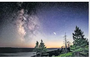  ??  ?? Not a cloud in sight and no city lights! Barry Burgess shares this stunning view of the Milky Way taken last Saturday near New Harbour, N.S.