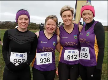  ??  ?? Valarie Murray, Meriva Neville, Margaret Cahill and Sarah Walsh from Slaney Olympic.