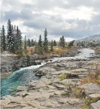  ?? GAVIN YOUNG/FILES ?? The stunning Castle Falls in the Castle Wildland Provincial Park.