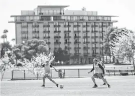  ?? MICHAEL CHOW/REPUBLIC ?? Soccer fields replaced baseball diamonds at the Casa Grande resort.