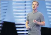 ?? AP/FILE ?? Facebook founder and CEO Mark Zuckerberg