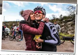  ??  ?? A proud Anél Oosthuizen waited for her boyfriend, JC Visser, at the finish line. Her organisati­onal skills contribute­d to the success of the day.