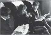  ?? Max Scheler K & K / Redferns ?? FAB FOUR INFLUENCER Astrid Kirchherr, shown f lanked by Ringo Starr and John Lennon, helped define the Beatles’ style.