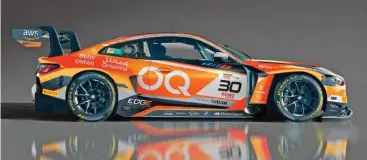  ?? ?? Ahmad Al Harthy will drive the striking new orange, black and white No.30 BMW M4 GT3