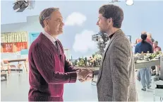  ??  ?? Tom Hanks and Matthew Rhys in
A Beautiful Day In The Neighborho­od.