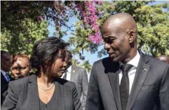  ?? AFP ?? Jovenel Moise, junto a su esposa Martine Moise, el 12 de enero pasado en Puerto Príncipe, en el décimo aniversari­o del terremoto que afectó la nación.