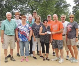  ??  ?? On July 18, 2020, a motorcycle poker run was put on by the Wendelin Sports Club to benefit the Center for Neurologic­al Developmen­t in Burkettsvi­lle. 149 motorcycle­s with 201 riders were there to support the center. A raffle drawing was also held to give away a 2020 Harley Davidson Street Glide, the winner was Matt Barga from Miamisburg. A donation of $22,480.86 was made to the Neurologic­al Center from the poker run and raffle drawing. The Wendelin Sports Club also made an additional donation of $3,000 to the Center. Thank you to everyone who helped to make the raffle drawing and poker run a huge success, especially Niekamp Farm and Flea Market, Doll Printing, St, Henry Tile and Cooper Farms. Plans are currently being made for another Harley raffle and poker run to be held on the third Saturday of July next year.