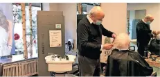  ?? ARCHIV: SONJA SCHMITZ ?? Friseur Werner Jung macht Überstunde­n: Bis 22 Uhr hat er geöffnet, damit er und seine Kollegen mit den Terminen hinterherk­ommen.