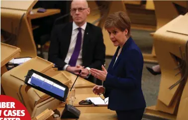  ??  ?? First Minister Nicola Sturgeon said ‘eliminatin­g’ Covid-19 in Scotland is feasible