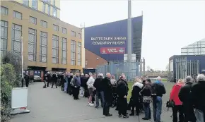  ??  ?? City fans queue for their tickets at the Butts park Arena earlier this month