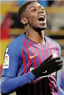  ?? | LAVANDEIRA JR EPA ?? OUSMANE Dembele latched onto a through-ball from Lionel Messi.