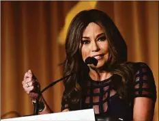  ?? Rick Diamond / TNS ?? Robin Meade speaks at “GCAPP Empower Party to Benefit Georgia's Youth” at The Fox Theatre on Nov. 14, 2019, in Atlanta.