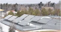  ?? ?? An array of photo voltaic panels will provide solar energy to the new County of Kings net-zero engineerin­g and public works garage and operations centre.