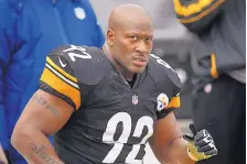  ?? GENE J. PUSKAR/ASSOCIATED PRESS FILE ?? James Harrison, a former Steelers Pro Bowler, caused an uproar Thursday when he hinted coach Mike Tomlin reimbursed him for a fine after a vicious hit on a Cleveland player in 2010.