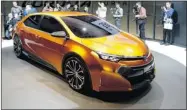  ?? CARLOS OSORIO/ THE ASSOCIATED PRESS ?? Toyota’s aggressive Corolla Furia concept reveals styling cues consumers can expect to see on the next-gen Corolla.