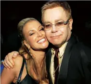  ??  ?? Anastacia with Sir Elton John who supported her in the early days of her career