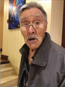  ?? THE CANADIAN PRESS ?? Charlie Panigoniak is shown in a photo from a GoFundMe web page organized by Lorna Q. Panigoniak. An ailing and aging Inuit singer-songwriter whose name is a household word in Nunavut has turned to the public in a plea to keep the heat and lights on in...