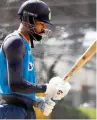  ?? ?? Hardik Pandya during a training session. — afp