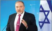  ??  ?? Leader of Yisrael Beiteinu party Avigdor Lieberman