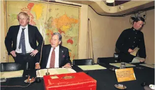  ?? PHOTO: GETTY IMAGES ?? Just like the old days . . . Britain’s Foreign Secretary Boris Johnson meets New Zealand Foreign Minister Winston Peters in the Churchill Cabinet War rooms in London.