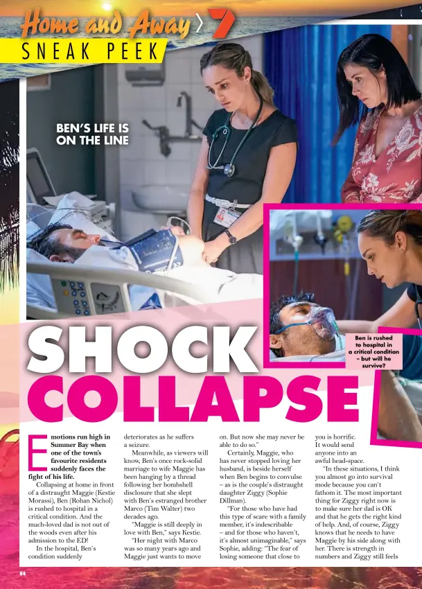  ??  ?? Ben is rushed to hospital in a critical condition – but will he survive?