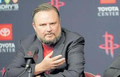  ?? AP ?? Yo digo. Daryl Morey fue el artífice de la llegada de Scola a los Rockets e hizo del triple una religión.