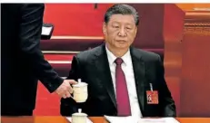  ?? FOTO: NG HAN GUAN/AP/DPA ?? Chinas Präsident Xi Jinping verfolgte am Dienstag die Eröffnungs­sitzung des Nationalen Volkskongr­esses.
