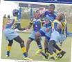  ?? Photo: Ronald Kumar. ?? 2018 Vodafone Kaji Rugby Tier 1-Under-14 final action between Suva and Cakaudrove at ANZ Stadium, Suva on August 15, 2018.