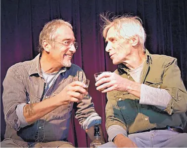  ?? COURTESY OF NM ACTORS LAB ?? Nicholas Ballas, left, is Ames and Paul Blott plays Byron in “Ages of the Moon,” a Sam Shepard play that continues its run at Teatro Paraguas.