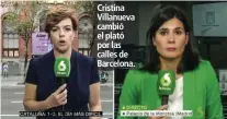  ??  ?? Cristina Villanueva cambió el plató por las calles de Barcelona.