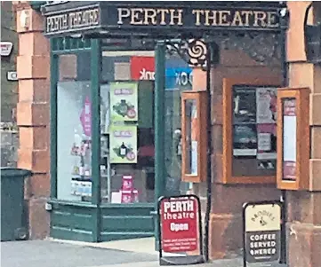  ?? ?? LOST OUT: Perth Theatre suffered a panto ticket income loss of £121,000 due to Covid.