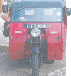  ?? ?? Mr Thomas very recently reunited with a 1948 Reliant van, a vehicle which brought back fond childhood memories.