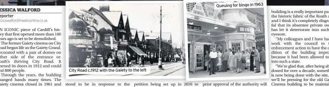  ??  ?? City Road c.1912 with the Gaiety to the left Queuing for bingo in 1963