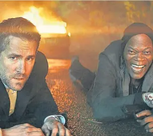  ??  ?? Ryan Reynolds and Samuel L Jackson star in The Hitman’s Bodyguard