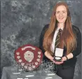  ??  ?? School Dux 2016 Fiona MacLean with her prizes.