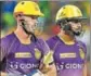  ?? PTI ?? Sunil Narine (right) and Chris Lynn played the key role in KKR’ win on Sunday.