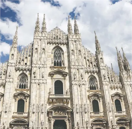  ?? KEN DONOHUE ?? Milan’s magnificen­t Duomo took 600 years to complete and is the third largest church in Europe.