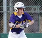  ?? MIKE BUSH/NEWS-SENTINEL ?? Tokay's Joseph Heryford bunts in a TCAL home game against West at Zupo Field on May 5.