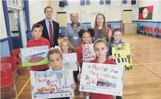  ??  ?? Front, April Patterson-Brown,7, and Amber Tate,8, middle Martin Swirles, 11, Danielle Sutherland, 7, Cele Nelson, 9 and Tamsin Maughan aged 11. Back Philip Adamson, Ron Newland and Michelle Edwards.