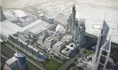  ??  ?? An aerial view of the One World Central project. According to one expert, Dubai is moving rapidly from being a regional hub to a global one, with new projects putting the emirate on a path to rival The City in London and New York’s Wall Street.