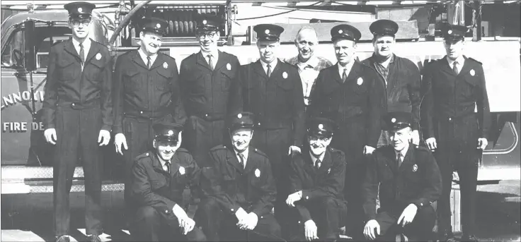  ??  ?? Back row: Terrill Painter, George Bealieu, Eric Nobes, John Nichol, Sam Bauer, Stewart Deacon, George Martel, Urbain Cryan. Front row: Velmore Lacasse, Leon Fleck, Jim Laramee, Ira Whipple