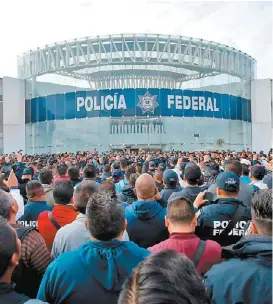  ?? JUAN CARLOS BAUTISTA ?? Manifestac­ión en el Centro de Mando.