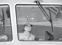  ?? Godofredo A. Vásquez / Staff photograph­er ?? Flower Garden Banks National Sanctuary superinten­dent G.P. Schmahl rides on the Research Vessel Manta on March 11.