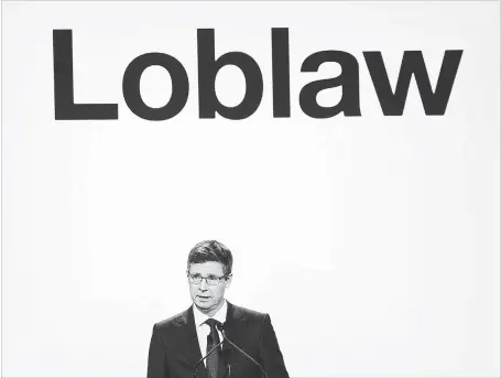  ?? NATHAN DENETTE THE CANADIAN PRESS ?? Galen G. Weston, CEO, chairman and president of Loblaw Companies Limited, says cost pressures are forcing retail price increases in the company’s stores. The company predicts further increases are likely.