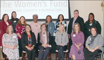  ?? PHOTO SUBMITTED ?? Women’s Fund Advisory Committee members left to right front row: Amy Hiner, Margaret Lin, Linda Smith, Elizabeth Daniels, Heidi Jones, vice-chair, and Kristine Lindeman, chairwoman. Back row l to r: Nikki Lewis, Sarah Horrigan-ramos, Amy Brunell, Carol Payton, Deanna West-torrence, Brigitte Coles, Debra Weaver, and Veronica Williams Payne.