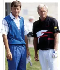  ?? ?? Titans: Faldo faces off with rival Norman