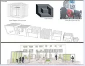  ?? (Photo DR) ?? Le projet présenté par l’étudiante Julie Piétri reprend le principe des cubes de Vasarely qui ornent l’hôtel de ville, pour en faire des structures modulaires et mobiles.